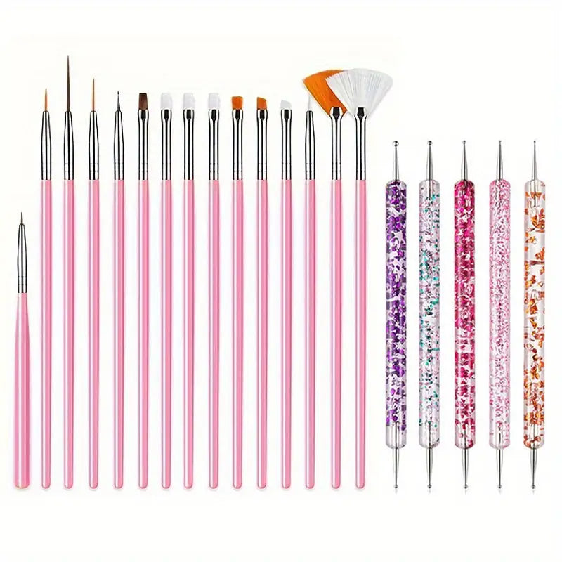 Set od 20 Profesionalnih Četkica za Nail Art