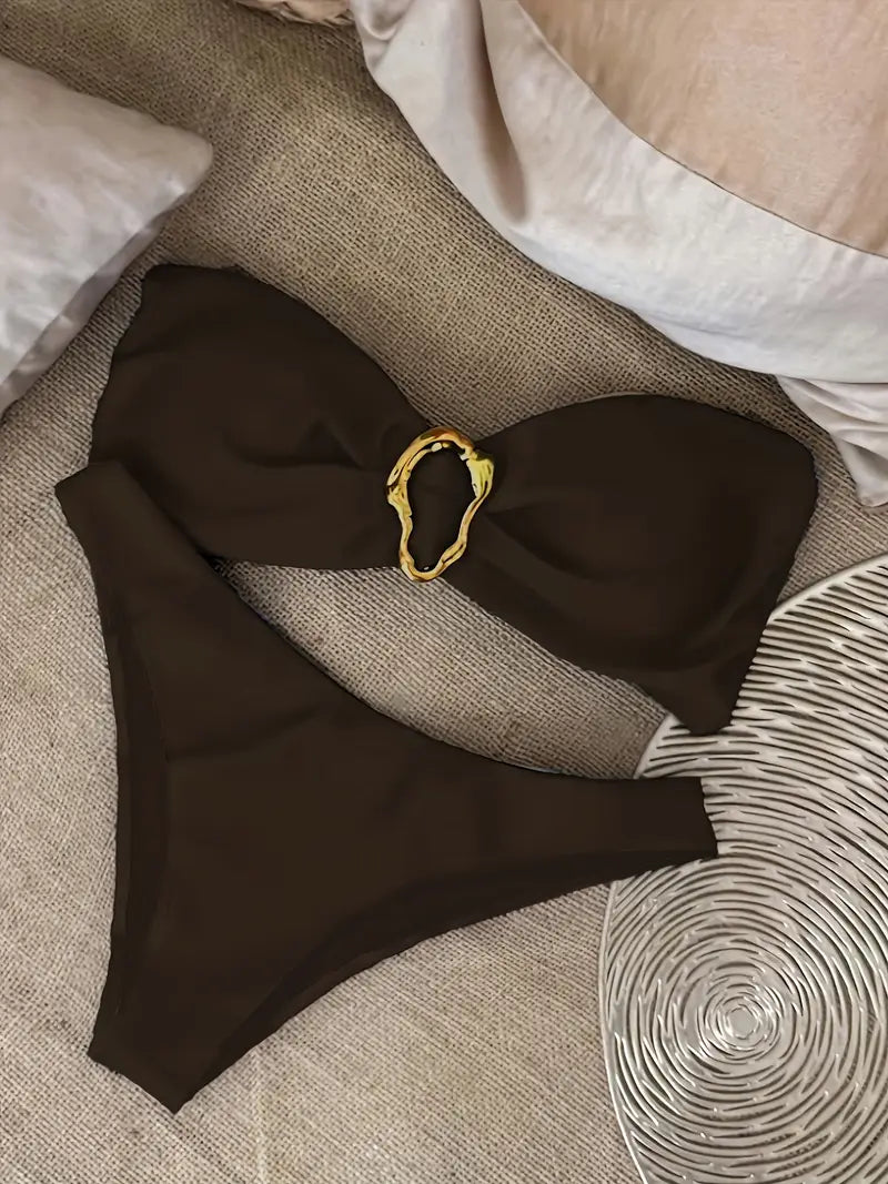 Seksi Bikini Komplet – Metalni Prsten, Visoki Kroј