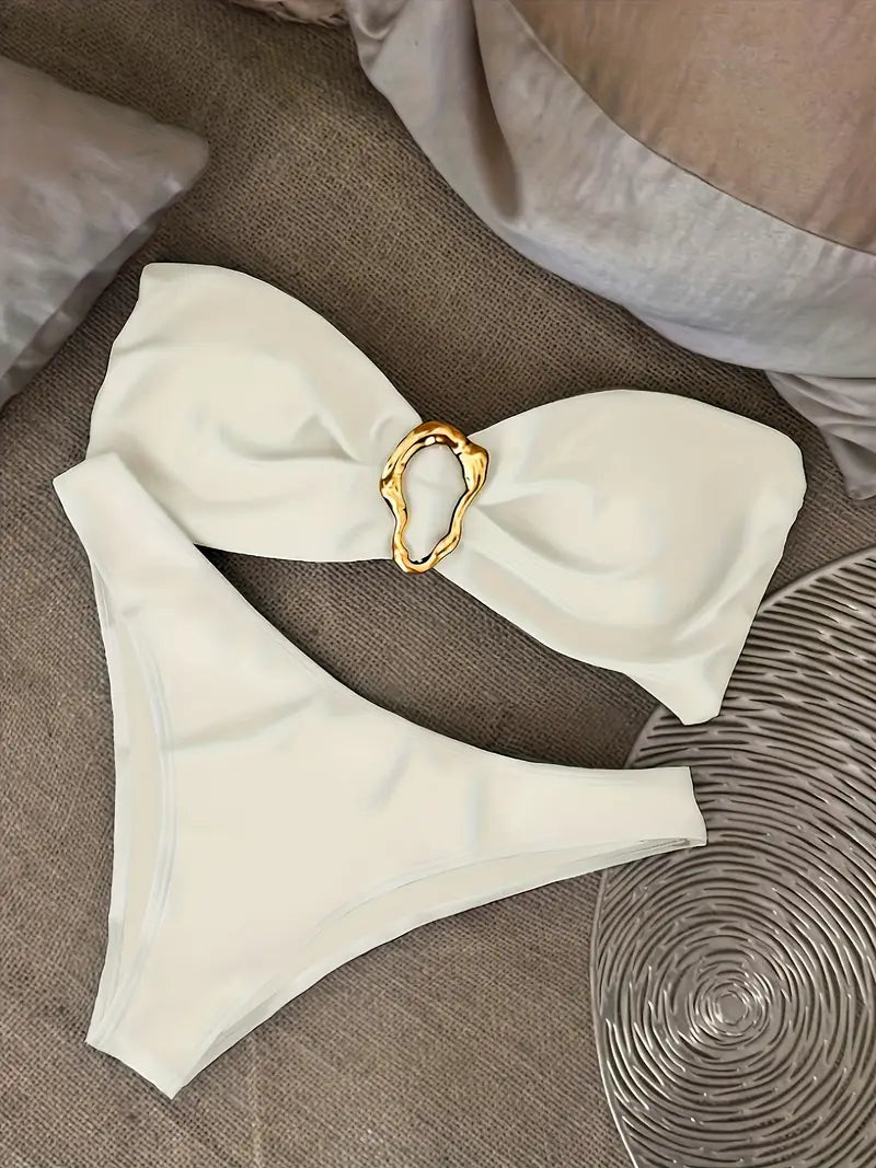 Seksi Bikini Komplet – Metalni Prsten, Visoki Kroј
