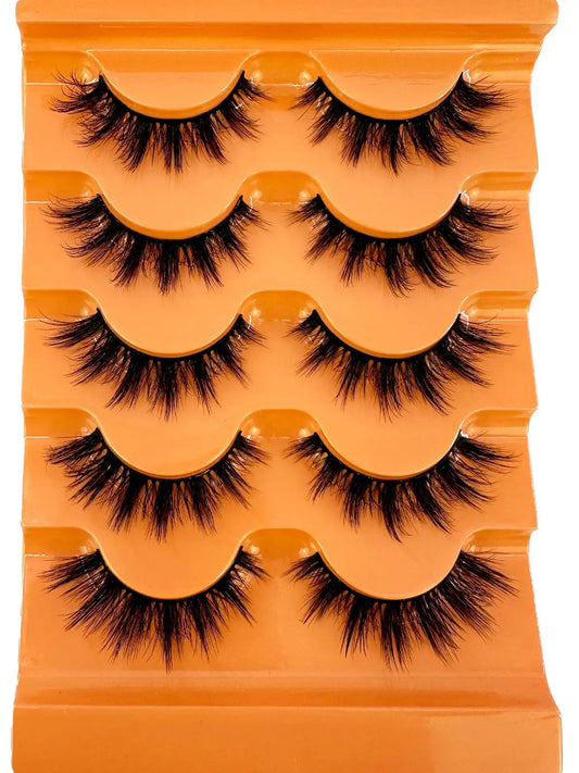 Set od 5 Pari 5D/8D Cat Eye Trepavica – Dramatičan Volumen