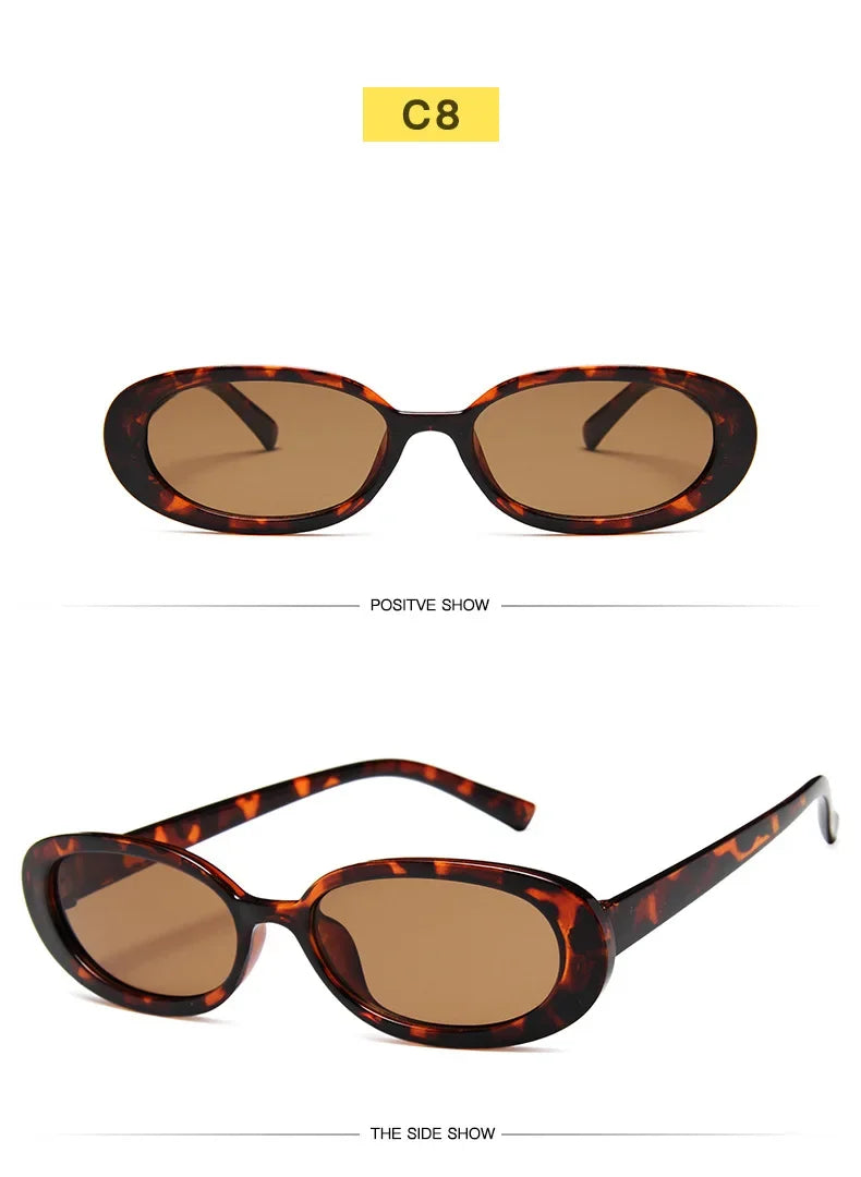 Vintage Ovalne Sunčane Naočare – Retro Elegancija