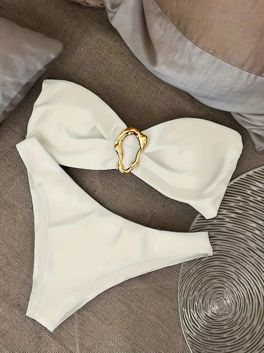 Seksi Bikini Komplet – Metalni Prsten, Visoki Kroј